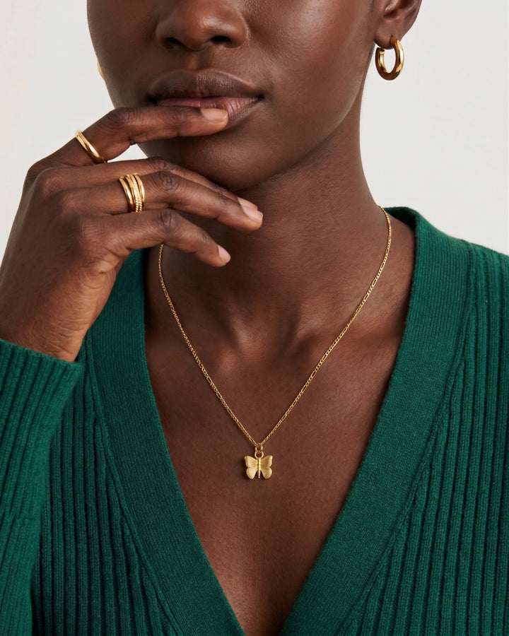 Dainty Butterfly Necklace model