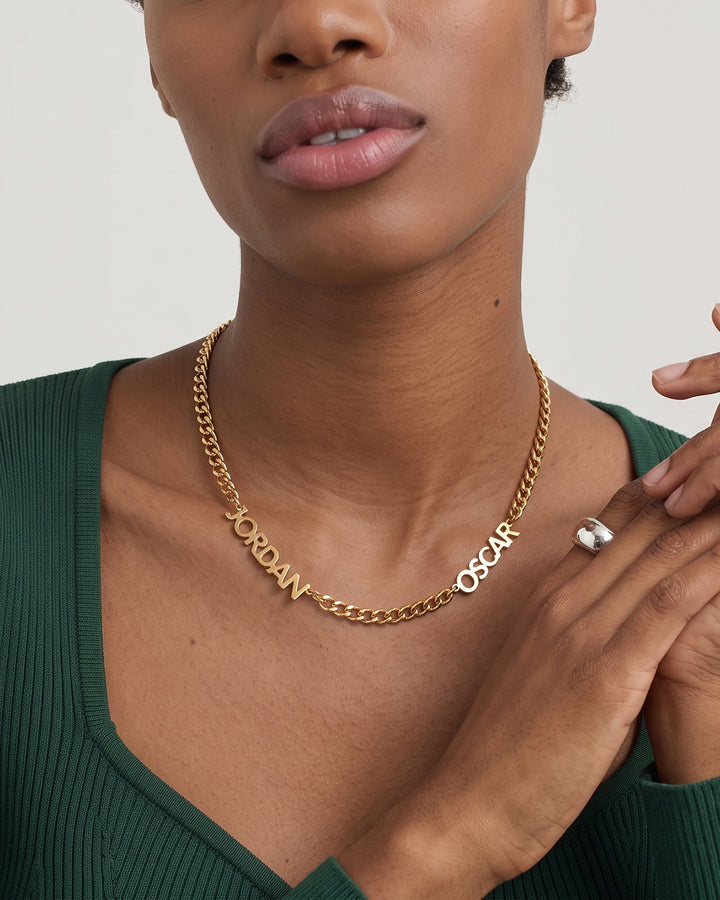 Multi Name Necklace model