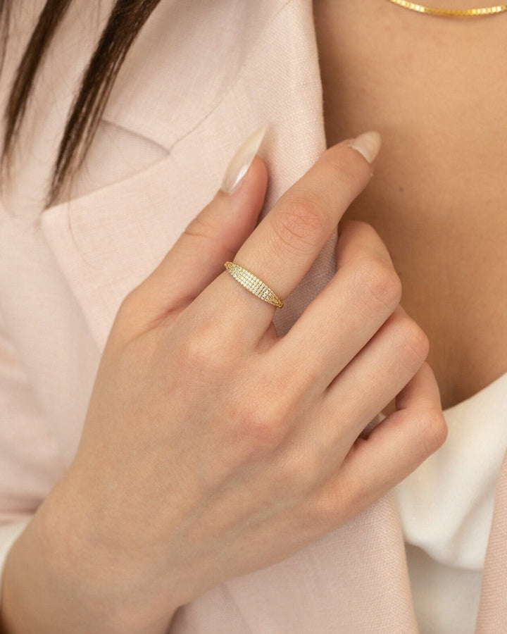 Pave Signet Ring model