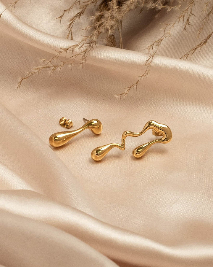 Melted Gold Earrings model