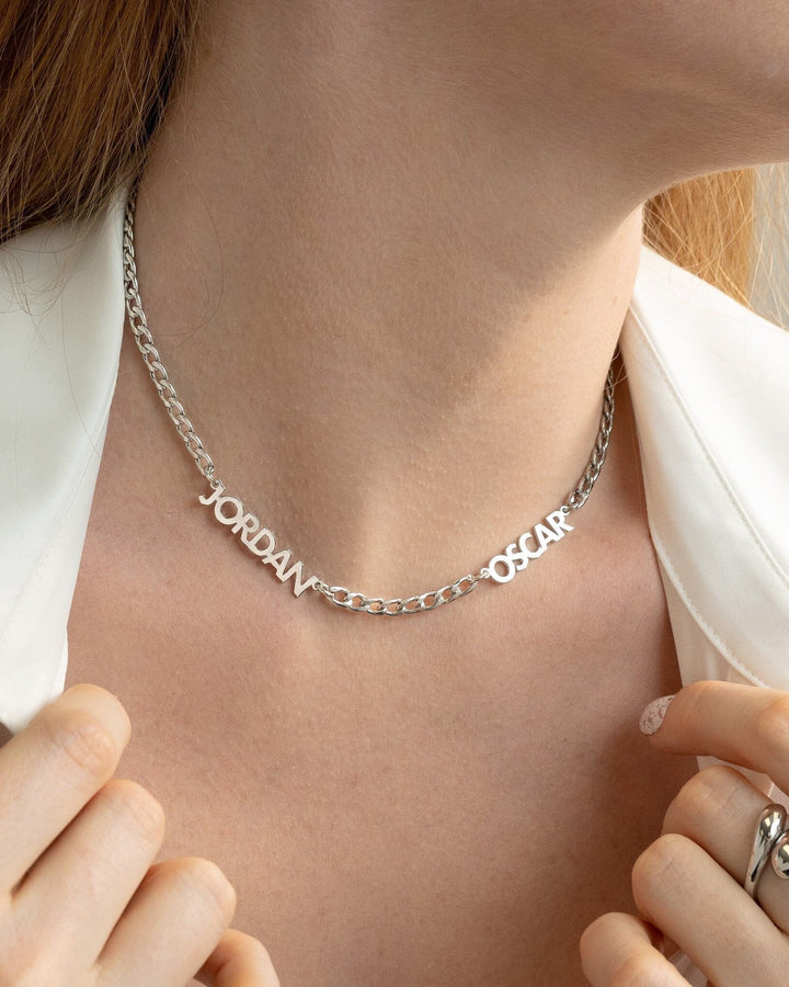 Multi Name Necklace model