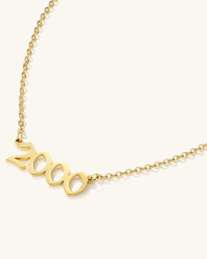 Birth Year Necklace model