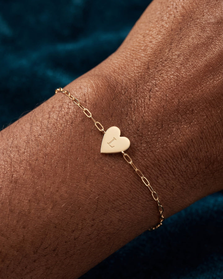 Engravable Heart Bracelet model