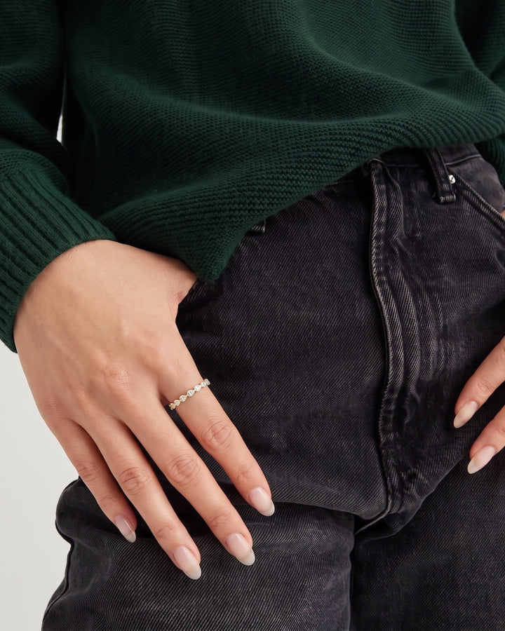 Pear Lab Grown Diamond Eternity Ring model