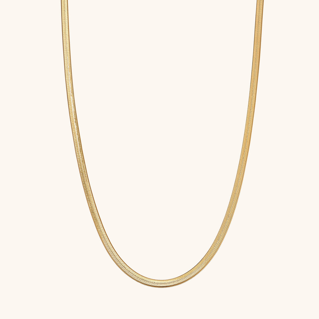 Vermeil herringbone necklace Clearance
