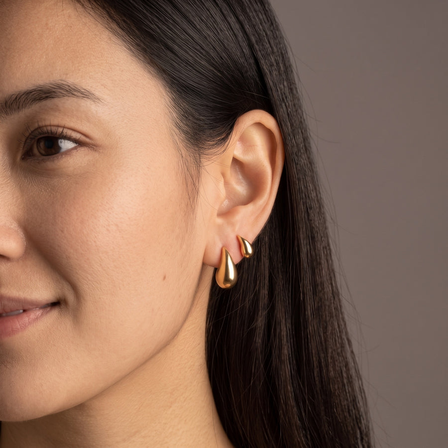 Teardrop Stud Earrings