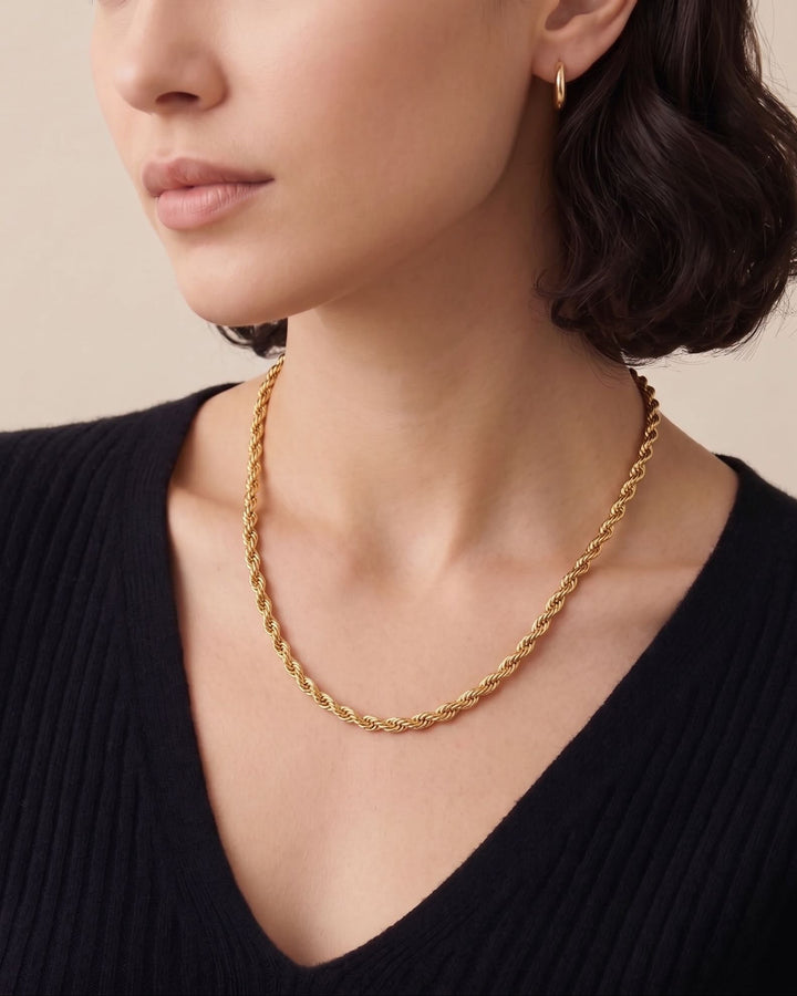 4mm Rope Chain Necklace model