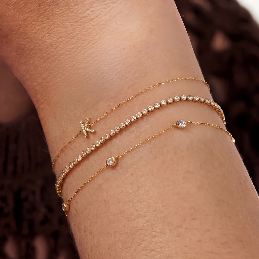 Birthstone Bezel Bracelet
