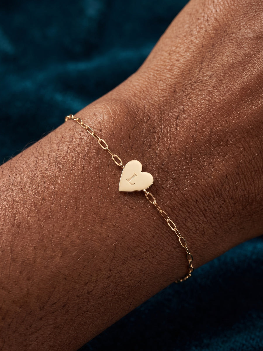 Engravable Heart Bracelet
