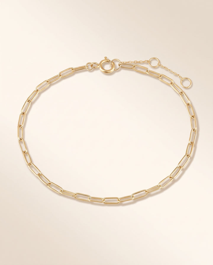 ESSENTIAL GOLD PAPERCLIP CHAIN BRACELET