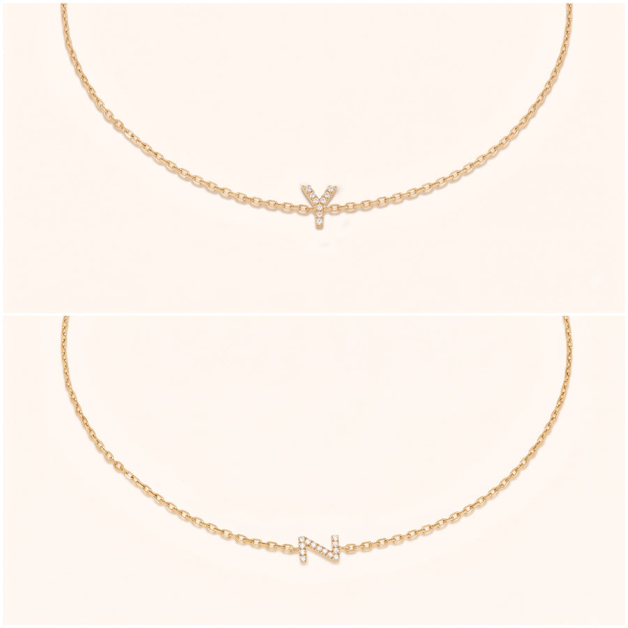Pave Diamond Initial Bracelet