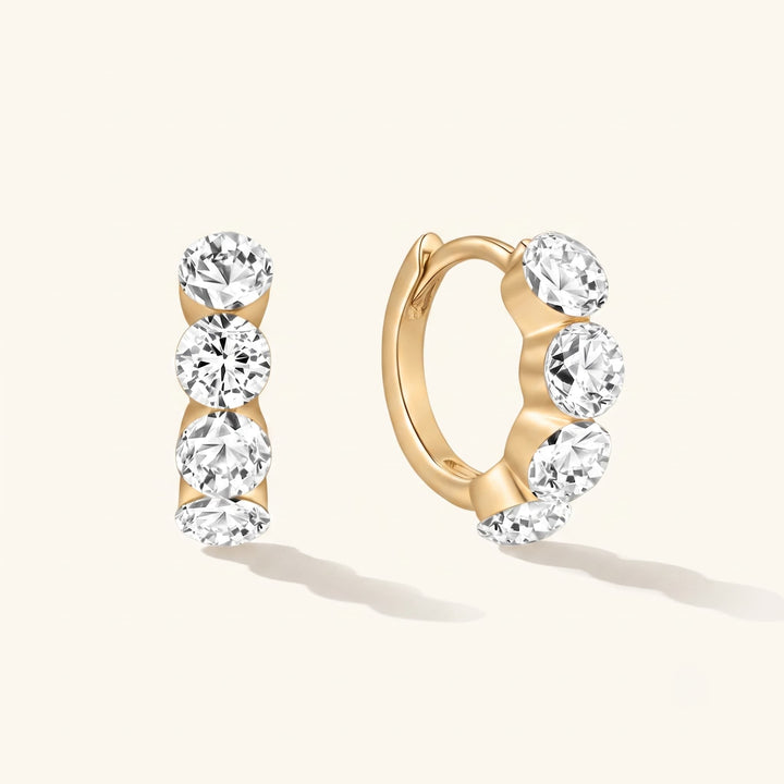 INVISIBLE LAB GROWN DIAMOND HUGGIE HOOPS