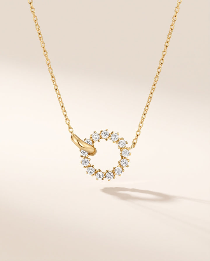 Interlocking Circle Eternity Necklace