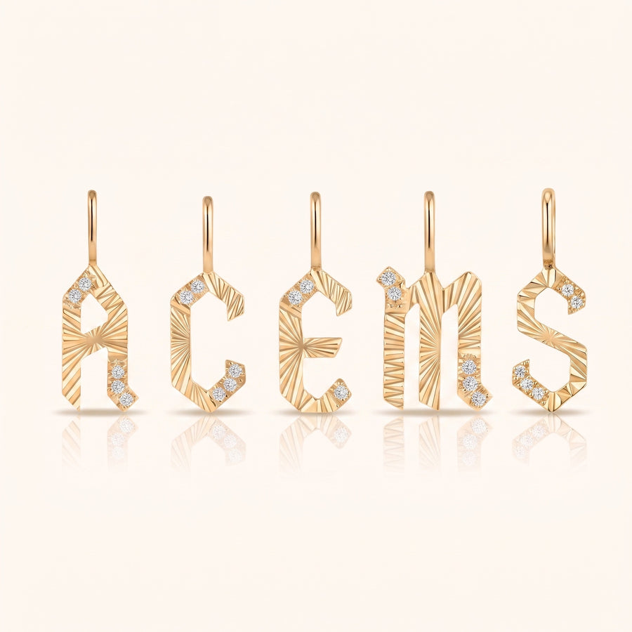 Lab Grown Diamond Letter Charm
