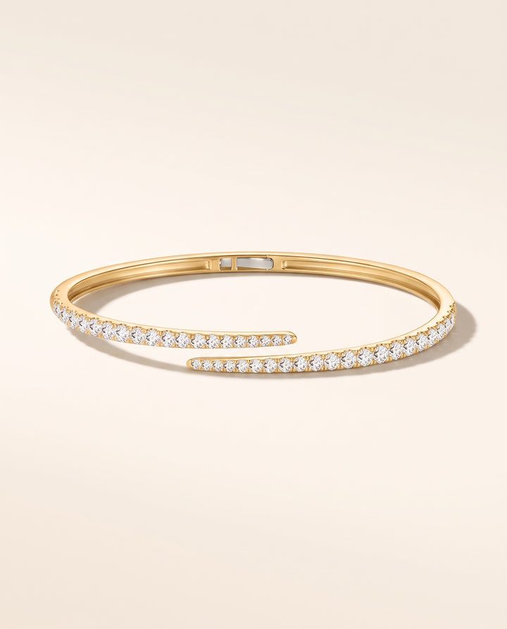 Lab Grown Diamond Open Cuff Bangle