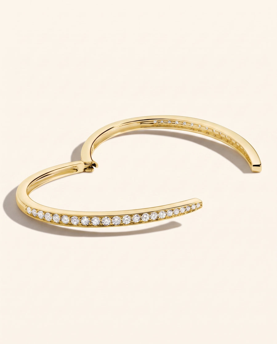 Lab Grown Diamond Open Cuff Bangle