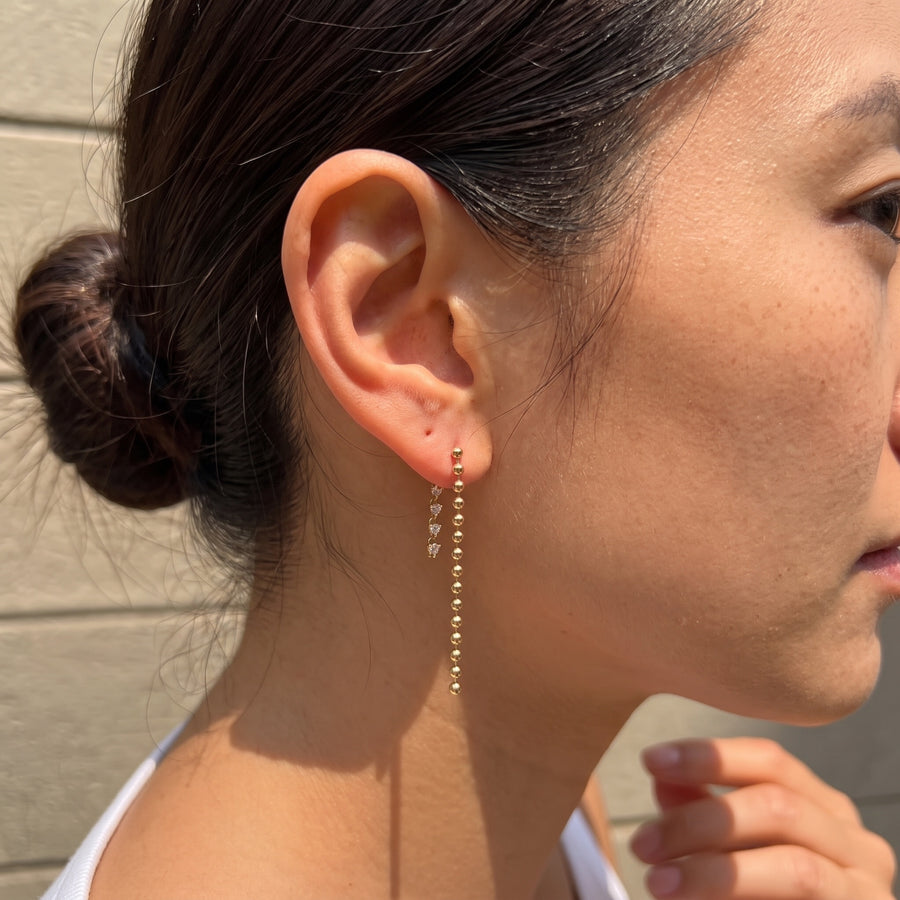 Beaded Double Strand Studs