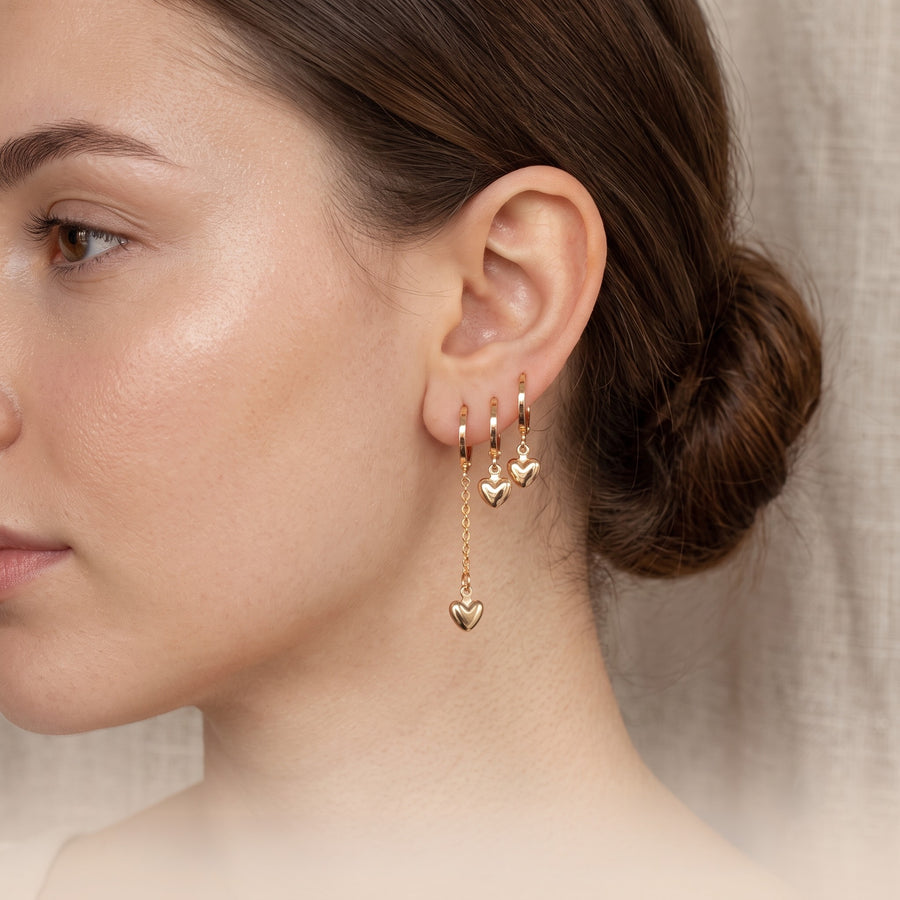 Puffy Heart Earrings