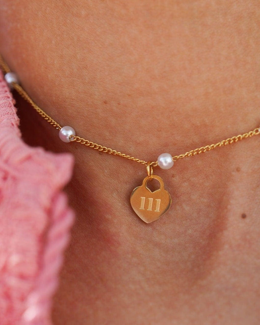 Angel Number Heart Necklace