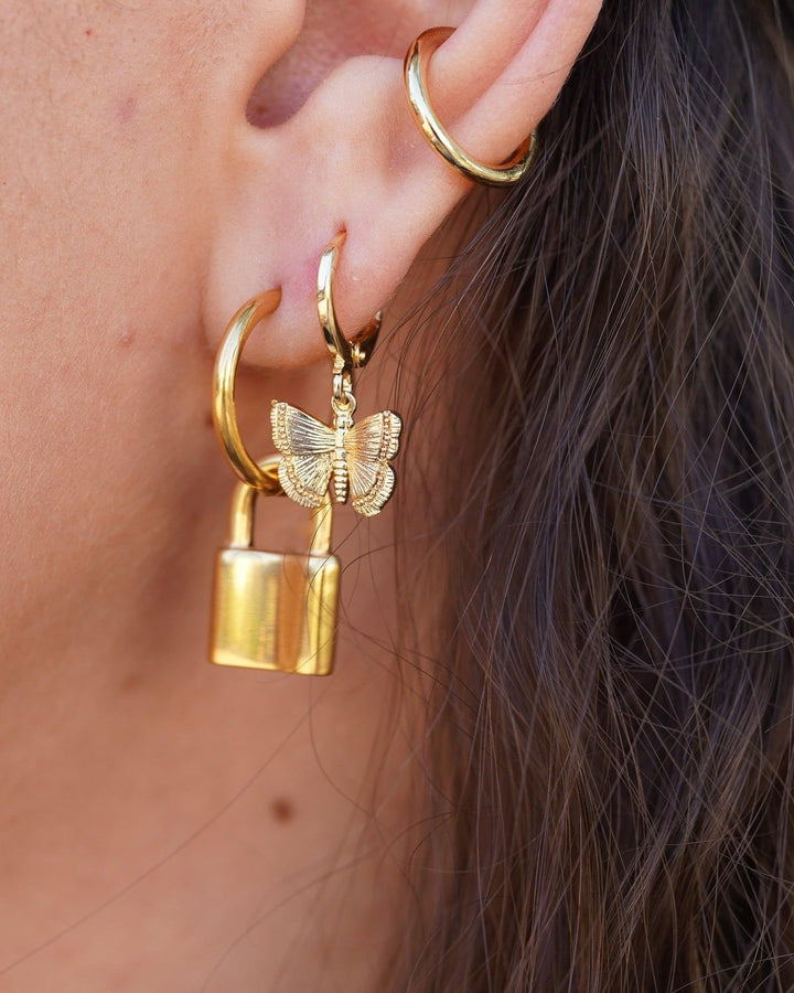 Dainty Butterfly Earrings model