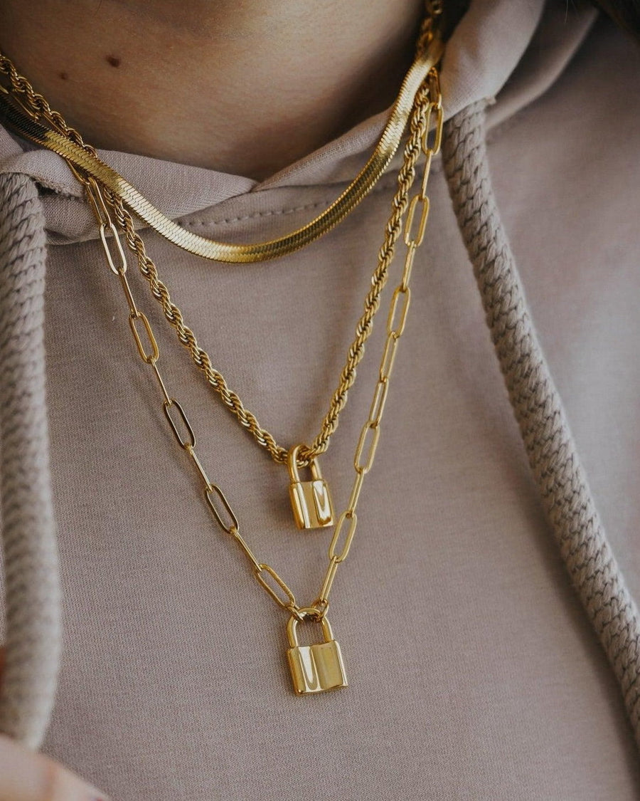 Engravable Padlock Necklace