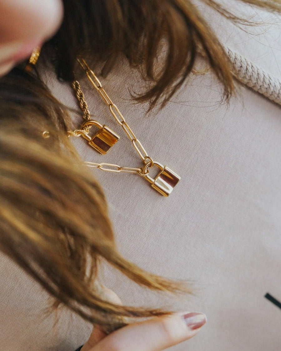 Engravable Padlock Necklace