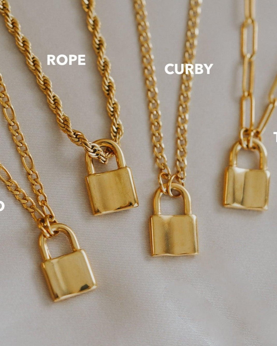 Engravable Padlock Necklace
