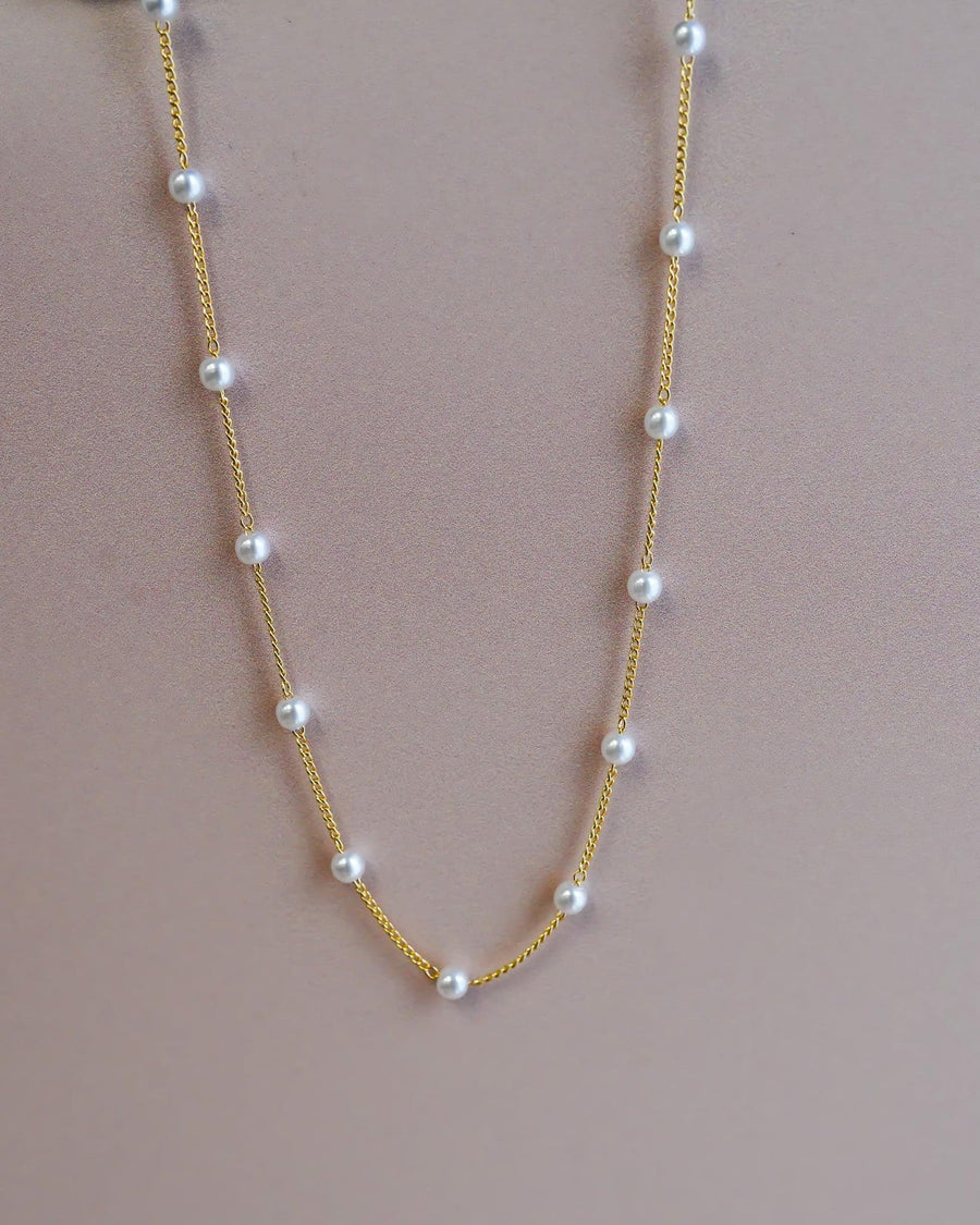 Satellite Pearl Chain Necklace