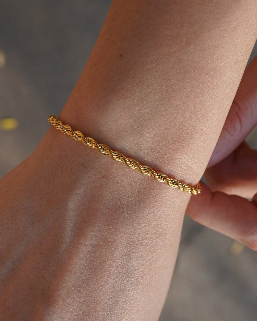Model Image - Rope chain bracelet styled around the wrist worn on model