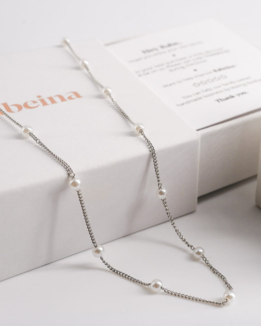 Satellite Pearl Chain Necklace