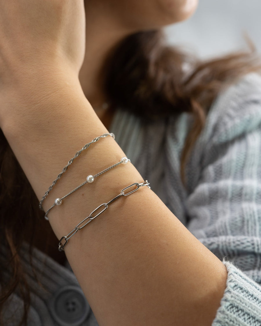 Satellite Pearl Chain Bracelet