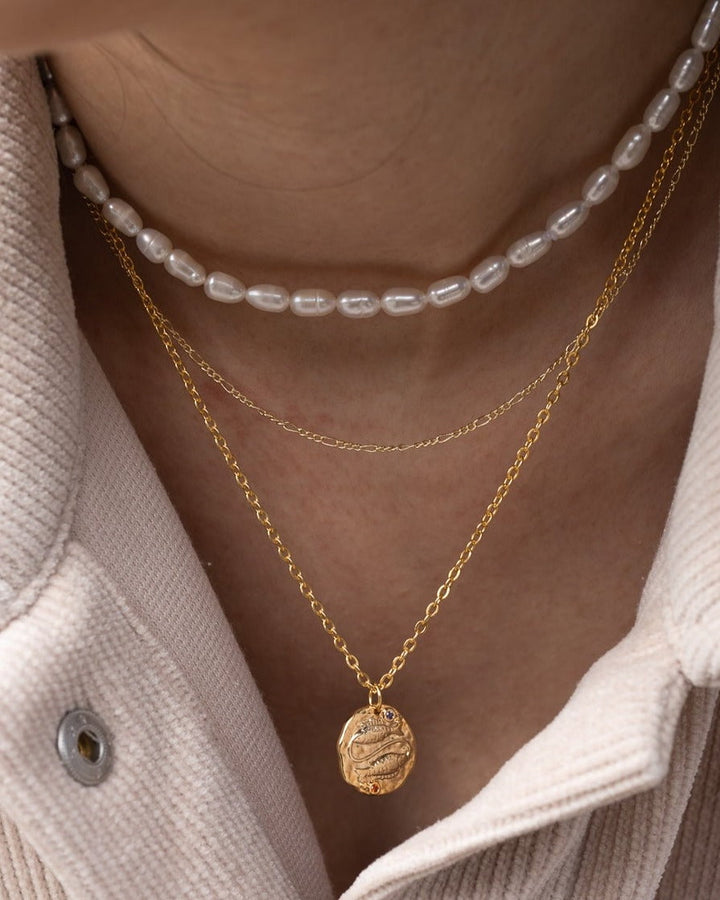 Thin Figaro Chain Necklace model