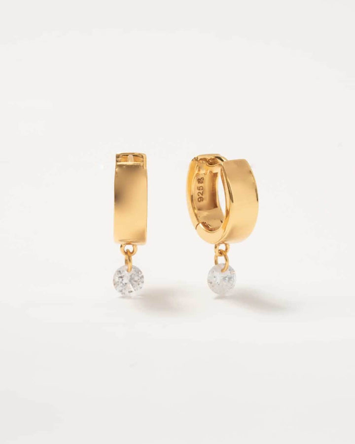 Tiny Diamond Hoops