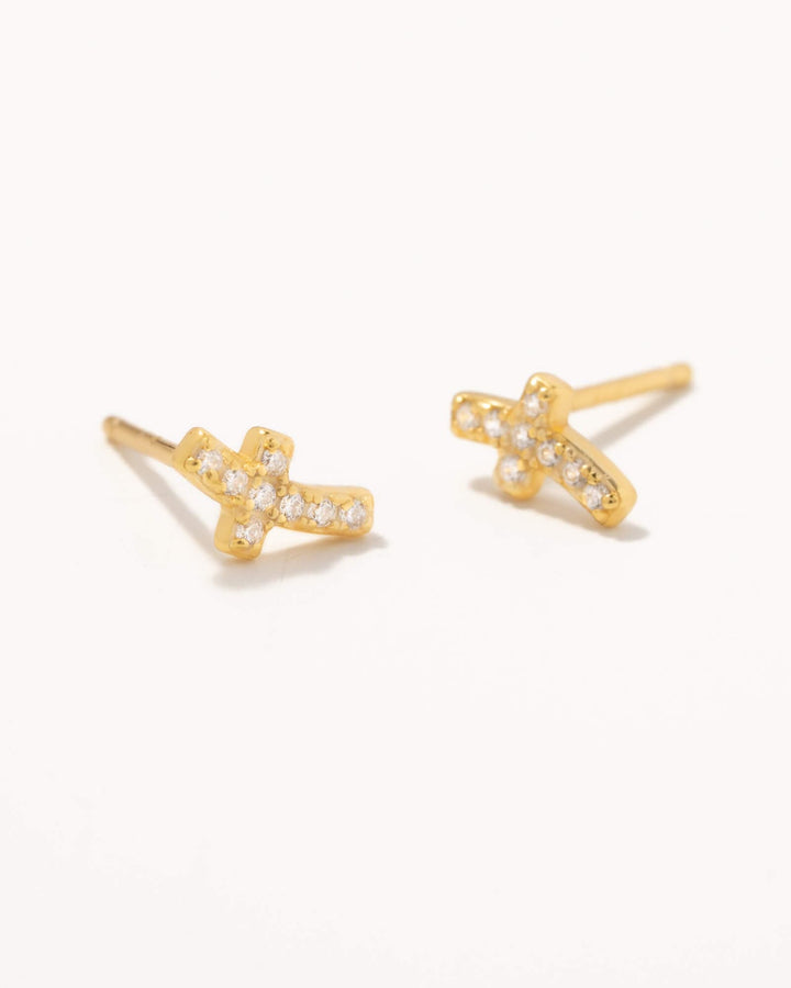 Tiny Cross Studs