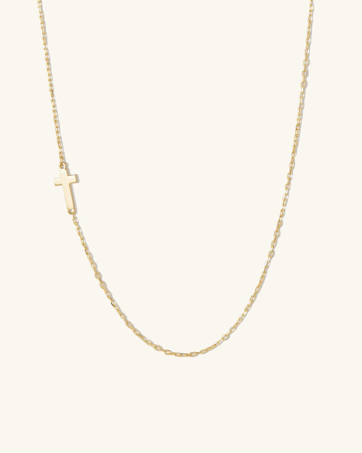 Sideways Cross Necklace