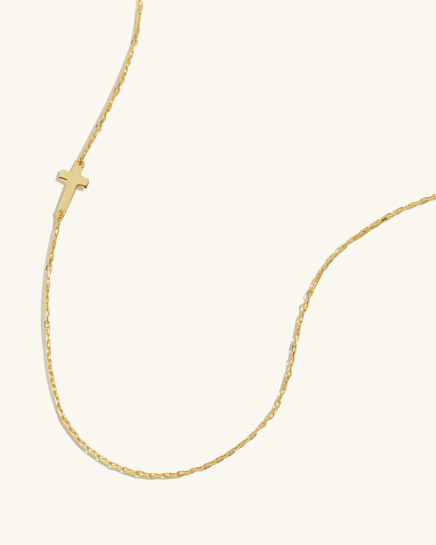 Sideways Cross Necklace