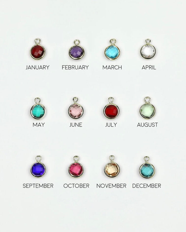 Birthstone Initial Necklace