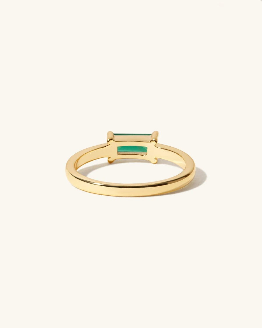 Gold Birthstone Ring By Babeina, Baguette Ring, Stacking Ring, Dainty Ring, Gemstone Rings, Minimalist Ring, Christmas Gift for her