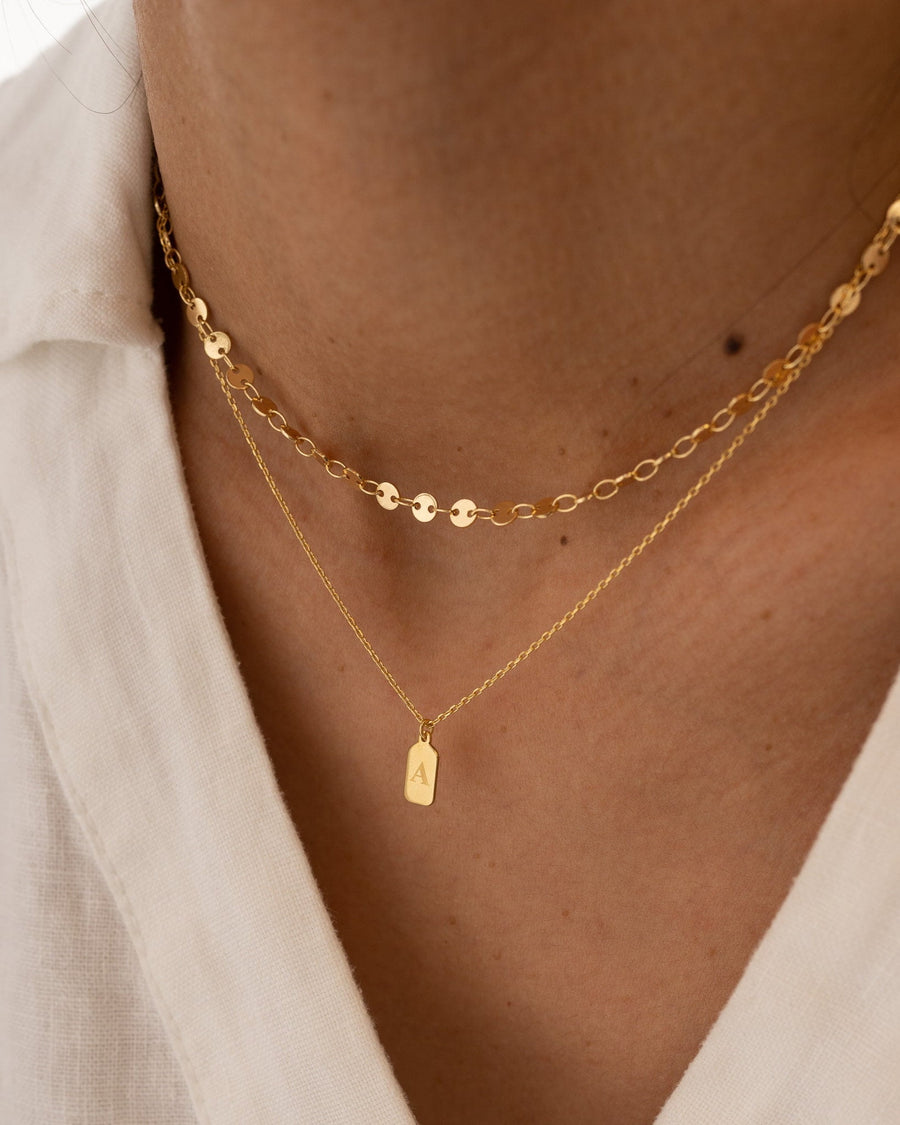 Gold Filled Disc Chain Necklace
