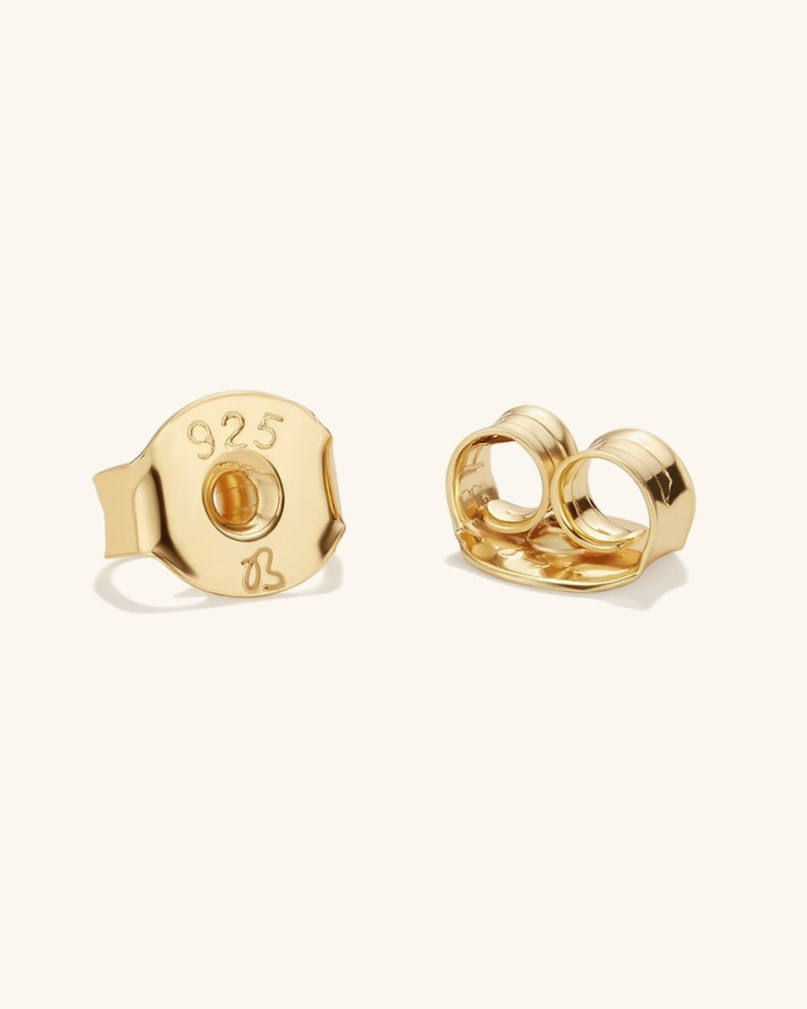 Detail Image - 14K gold plated earring backs stamped 925 for Star of David Opal Studs