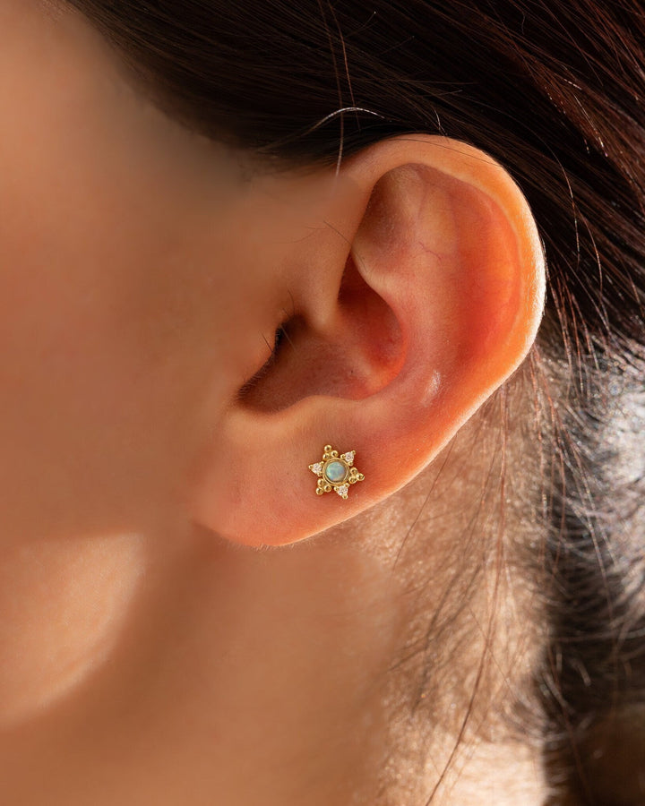 Star of David Opal Studs model