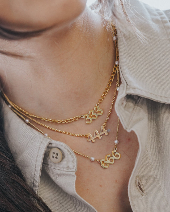 Angel Number Necklace model