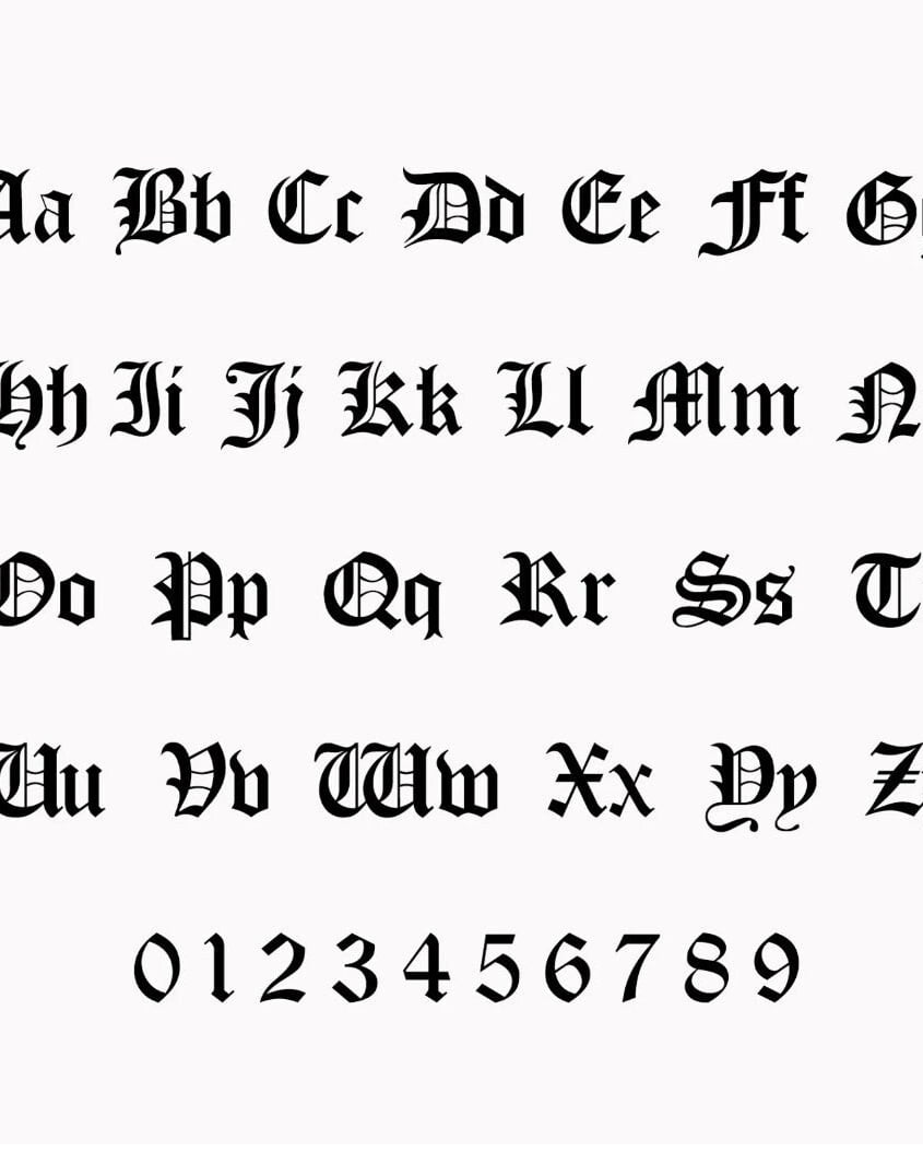 Old English Initial Necklace