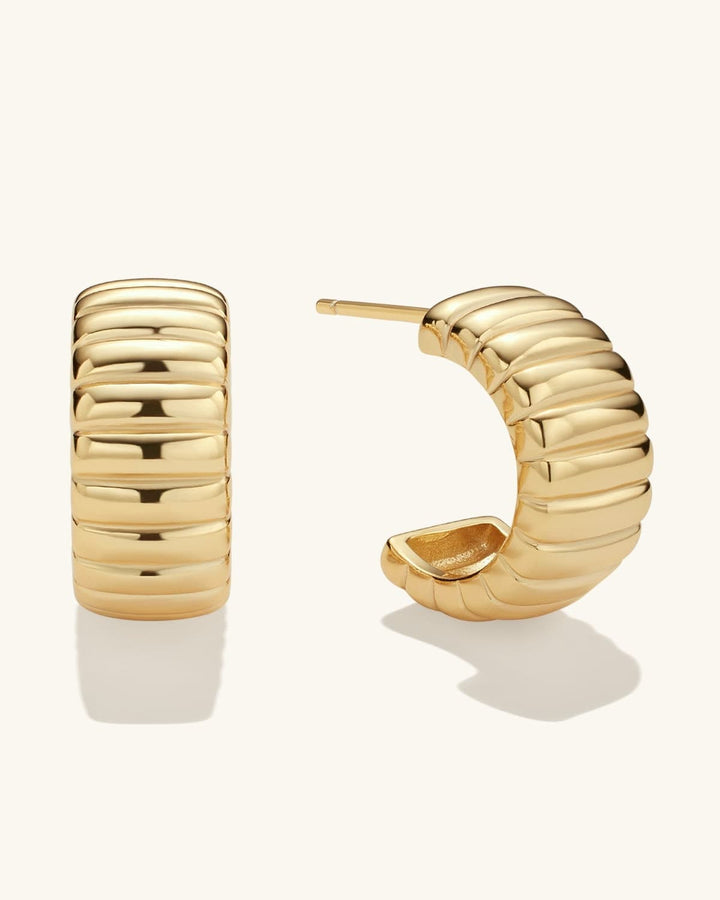 Bold Ribbed Hoops
