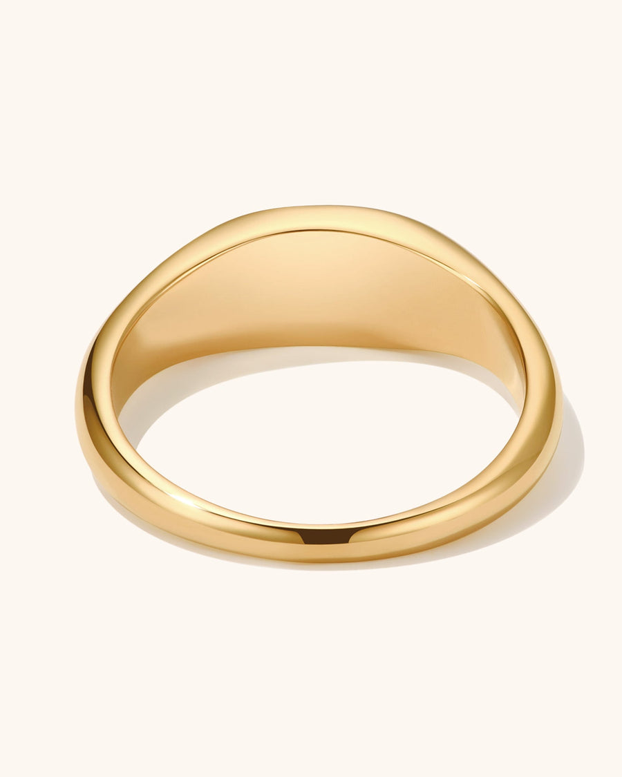 Detail Image - North Star Ring band profile in 18k gold plated stainless steel