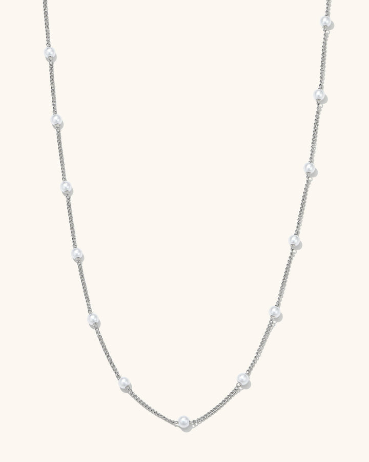 Satellite Pearl Chain Necklace