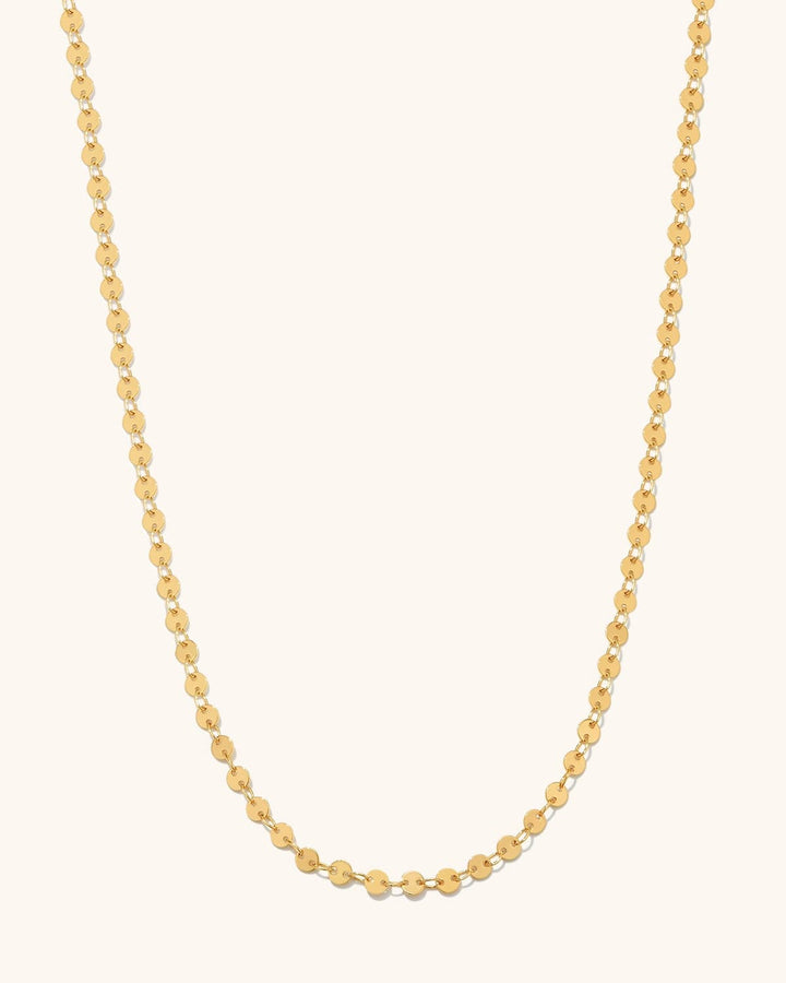 Gold Filled Disc Chain Necklace