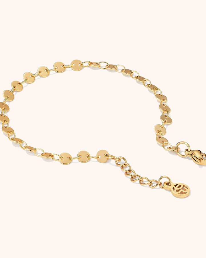 Gold Filled Disc Chain Bracelet model