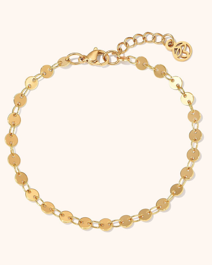 Gold Filled Disc Chain Bracelet
