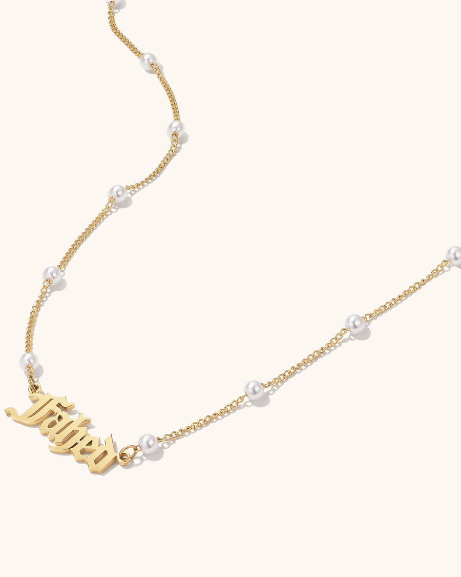 Old English Name Necklace